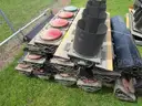 PALLET OF (18) USED FULL TRAFFIC LIGHTS; (1) USED FULL TRAFFIC LIGHT ON POLE