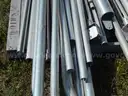 USED (25) ALUMINUM SCRAP POLES RANGING FROM 24&#x22; TO 200&#x22; LONG