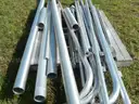 USED (25) ALUMINUM SCRAP POLES RANGING FROM 24&#x22; TO 200&#x22; LONG