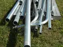 USED (25) ALUMINUM SCRAP POLES RANGING FROM 24&#x22; TO 200&#x22; LONG