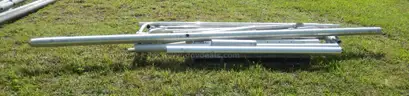 USED (25) ALUMINUM SCRAP POLES RANGING FROM 24&#x22; TO 200&#x22; LONG