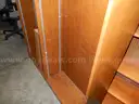 USED (1) WOOD, DOUBLE 6-TIERS SIDES BOOKCASE&#x9;13&#x22;D X 61&#x22;W S 81&#x22;H