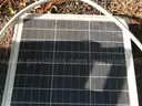 USED (1) SOLAR PANEL 22&#x22; W x 32&#x22; L, (2) BLUEHAWK STACKABLE CONTAINERS, SOME LOOSE NUTS AND BOLTS