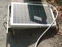 USED (1) SOLAR PANEL 22&#x22; W x 32&#x22; L, (2) BLUEHAWK STACKABLE CONTAINERS, SOME LOOSE NUTS AND BOLTS