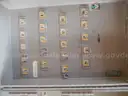 USED (1) TAN, KE-MASTER, KEY CONTROL SYSEM BOX (HOLDS 40 KEYS), (3) SILVER, TOILET PAPER DISPENSERS