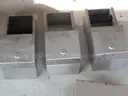 USED (1) TAN, KE-MASTER, KEY CONTROL SYSEM BOX (HOLDS 40 KEYS), (3) SILVER, TOILET PAPER DISPENSERS
