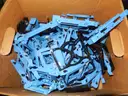 USED (5) DELL BLUE PLASTIC HARD DRIVE CADDIES, (50) BLUE AND BLACK PLASTIC HARD DRIVE CADDIES