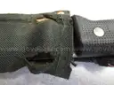 (1) USED 18&#x22; BLADE MATCHETE IN A BLACK SHEATH; (2) USED FOLDING KNIVES; (1) USED HATCHET