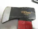 (1) USED 18&#x22; BLADE MATCHETE IN A BLACK SHEATH; (2) USED FOLDING KNIVES; (1) USED HATCHET