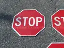 USED (6) STOP SIGNS, (3) CAUTION SIGNS, (1) STREET SIGN