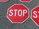 USED (6) STOP SIGNS, (3) CAUTION SIGNS, (1) STREET SIGN