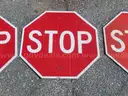 USED (4) STOP SIGNS, (3) CAUTION SIGNS, (2) WEDNESDAY TIME LISTED SIGNS, (1) TOW AWAY ZONE SIGN
