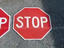 USED (4) STOP SIGNS, (3) CAUTION SIGNS, (2) WEDNESDAY TIME LISTED SIGNS, (1) TOW AWAY ZONE SIGN