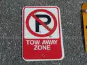 USED (4) STOP SIGNS, (3) CAUTION SIGNS, (2) WEDNESDAY TIME LISTED SIGNS, (1) TOW AWAY ZONE SIGN
