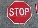 USED (8) STOP SIGNS, (1) 25 SPEED LIMIT SIGN, (1) 20 MPH SIGN