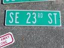 USED (6) STREET SIGNS, (2) STOP SIGNS, (1) DEAD END SIGN, (1) TOW AWAY ZONE SIGN
