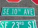USED (6) STREET SIGNS, (2) STOP SIGNS, (1) DEAD END SIGN, (1) TOW AWAY ZONE SIGN