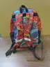 (1) USED SPIDERMAN BACKPACK W/MAGNETIC CHANGING PAD, SWIM GOGGLES & HAIR CLIPS.