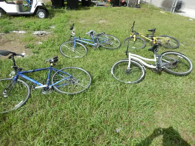 USED (1) TREK BIKE, (1) CROSSTOWN FUJI BIKE, (1) HUFFY CRANBROOK, (1) MONGOOSE XR15 BIKE