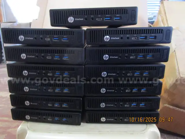 (13) HP ELITEDESK 800 G2 DESKTOP MINI-35W, i5vPro W/ ADAPTERS