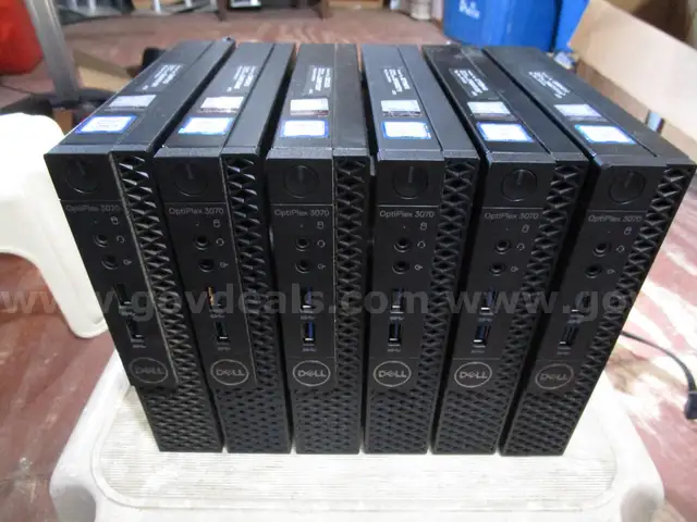 (6) DELL OPTIPLEX MICRO 3070, i5 8TH GEN W/ DELL CHARGER ADAPTERS