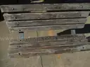 USED (2) WOODEN/CONCRETE BENCHES, (2) WOODEN/METAL BENCHES