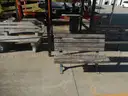 USED (2) WOODEN/CONCRETE BENCHES, (2) WOODEN/METAL BENCHES