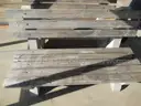 USED (2) WOODEN/CONCRETE BENCHES, (2) WOODEN/METAL BENCHES