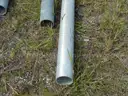 USED (2) ALUMINIUM ROUND POLES, (6) METAL TRAFFIC POLES, (1) SQUARE SIGN POST, (1) ALUMINIUM CURVED POLE
