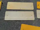 USED (5) YELLOW REFLECTOR SIGNS, (3) ROAD SHOULDER SIGNS, (1) DETOUR SIGN, (1) ARROW SIGN