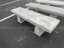 USED (4) CONCRETE BENCHES 18&#x22; H x 72&#x22; L x 20&#x22; W
