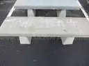 USED (4) CONCRETE BENCHES 18&#x22; H x 72&#x22; L x 20&#x22; W