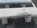 USED (4) CONCRETE BENCHES 18&#x22; H x 72&#x22; L x 20&#x22; W