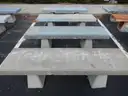 USED (4) CONCRETE BENCHES 18&#x22; H x 72&#x22; L x 20&#x22; W