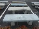 USED (4) CONCRETE BENCHES 18&#x22; H x 72&#x22; L x 20&#x22; W