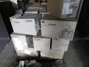 UNUSED PALLET OF (18) BOXES OF ROUND YELLOW TRAFFIC LIGHTS
