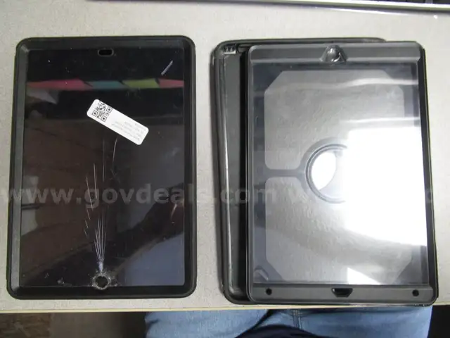 (1) USED APPLE IPAD 9TH GEN 64GB IN OTTERBOX; (1) USED OTTERBOX IPAD CASE
