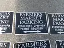USED (6) FARMERS MARKET PARKING SIGNS, (2) 222 ROAD SIGNS, (1) 331 ROAD SIGN, (1) ROAD SIGN