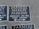 USED (6) FARMERS MARKET PARKING SIGNS, (2) 222 ROAD SIGNS, (1) 331 ROAD SIGN, (1) ROAD SIGN