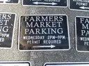 USED (6) FARMERS MARKET PARKING SIGNS, (2) 222 ROAD SIGNS, (1) 331 ROAD SIGN, (1) ROAD SIGN