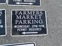 USED (6) FARMERS MARKET PARKING SIGNS, (2) 222 ROAD SIGNS, (1) 331 ROAD SIGN, (1) ROAD SIGN