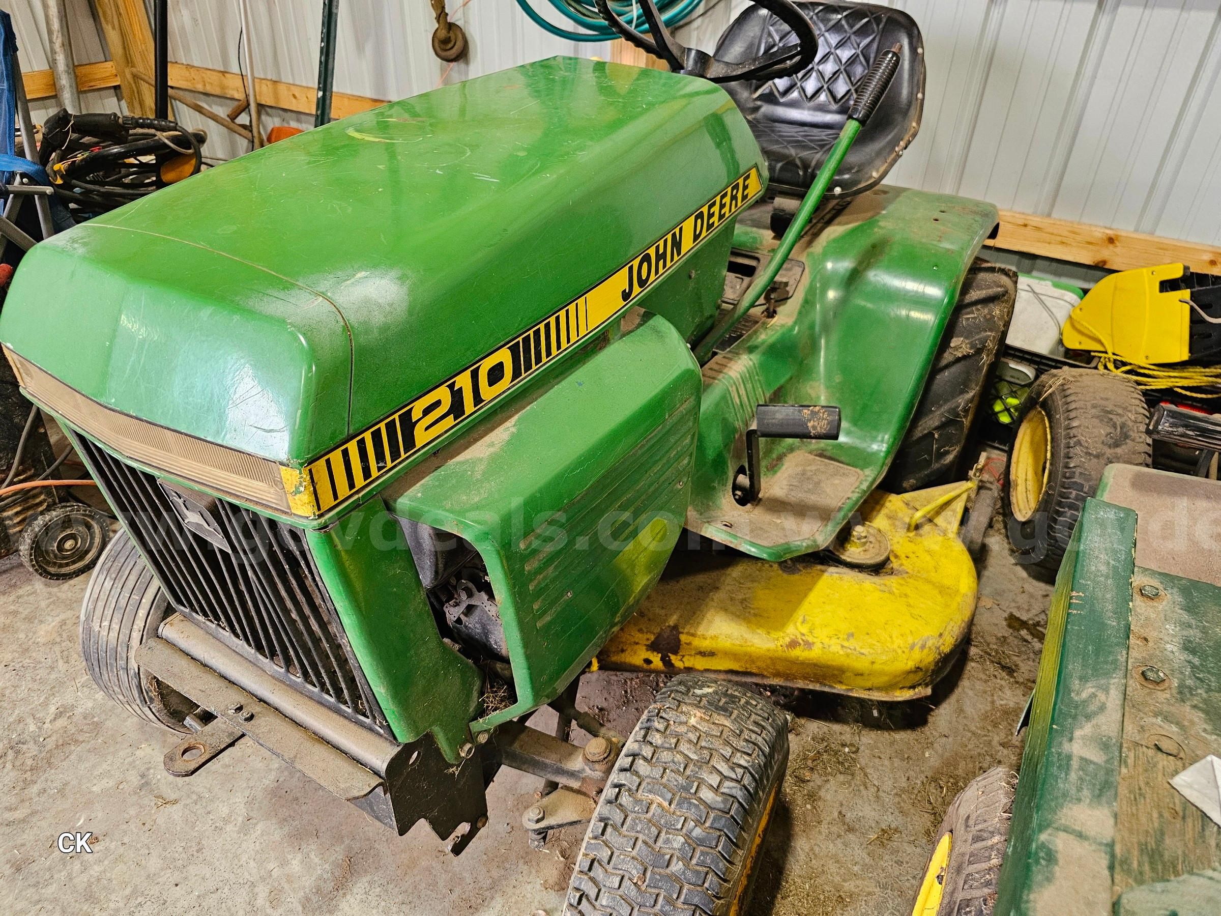 John Deere 210 lawn tractor with deck AllSurplus