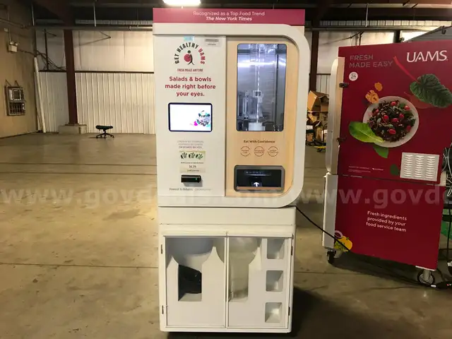 VENDING MACHINE, SALAD UNIT, SALLY THE ROBOT