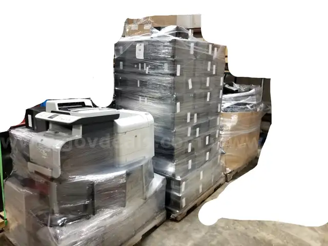 COMPUTERS AND OTHER ITEMS ON 3 PALLETS
