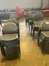 LOT OF 44 GRAY VINYL STACKING CHAIRS