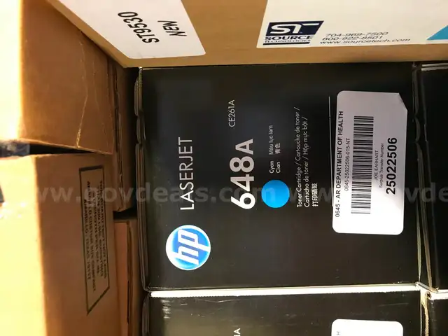 LOT OF ASSORTED TONERS ON ONE PALLET.