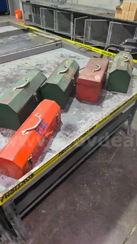 5 small metal toolboxes