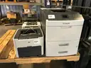 LOT OF LAPTOPS, PRINTERS, MONITORS AND MISC. ITEMS ON ONE PALLET.