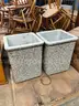 Lot of 2 Concrete Trashcans