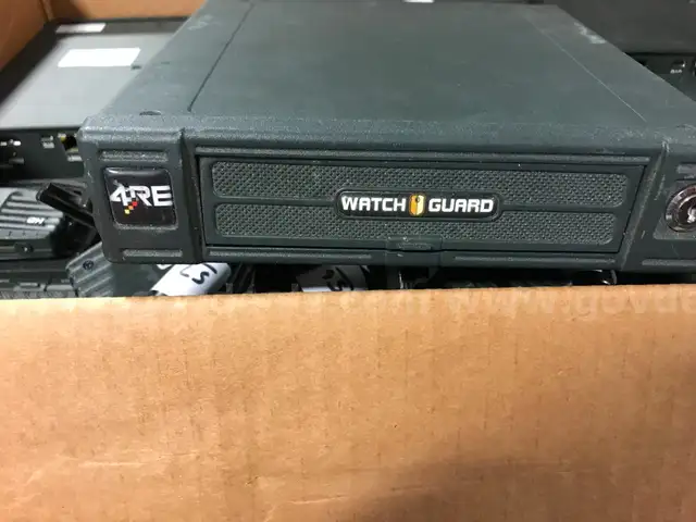 LOT OF ICVS WATCHGUARD 4RE DVR, CAMERA FRONT ZERO SIGHTLINE WATCHGUARD, RADAR STALKERS AND  SCANNERS HHP ON ONE PALLET.